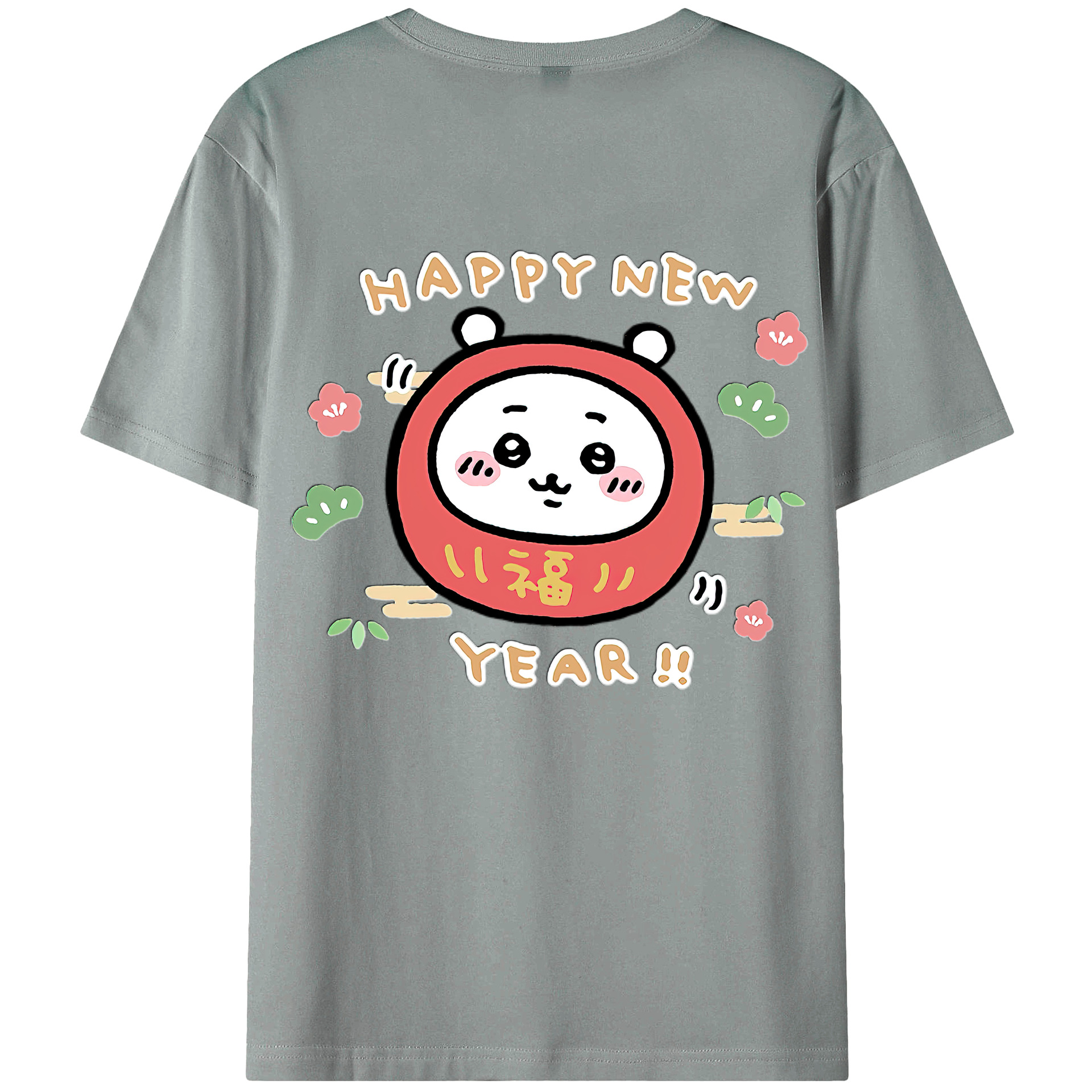 （画像用） ちいかわ ちいかわ Chii-kawa chiikawa 綿100％ メンズ半袖Tシャツ（バックプリント） 通気性